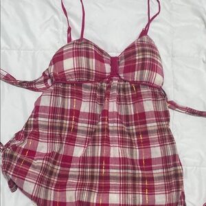 Plaid Spaghetti Strap Top